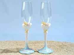 Starfish Wedding Champagne Toasting Flutes