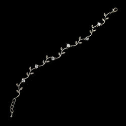 Cubic Zirconia Vine Bracelet - Silver