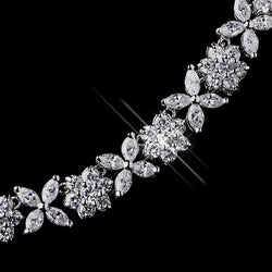 Silver Clear CZ Necklace & Earring Set