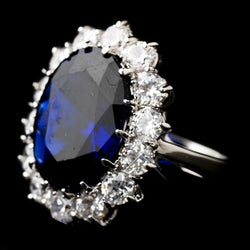 Royal Princess Kate Middleton Inspired Sapphire CZ Ring