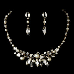 Pearl Bridal Jewelry Set - Gold or Silver